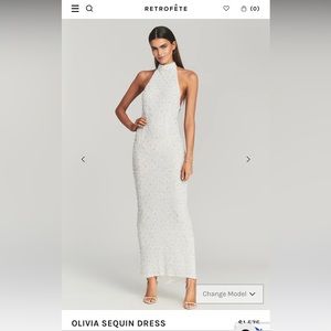 OLIVIA SEQUIN DRESS - Retrofete - Gown - Size L - Not Altered